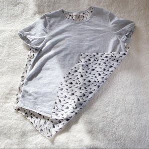 Loft gray patterned blouse - size XXL